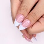 Handmade Floral Press-On Nails With Pink & Blue Ombre, 3D Flowers, Butterfly – Almond Fake Nails, Perfect For Birthdays, Events And Gifts - Image 3