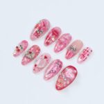 Kiss Me XO Pink Press-On Nails with Pearls, Bows & 3D Charms – Handmade Statement Nails for a Cute, Romantic and Playful Look or Gift - Image 6