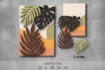 Floral Art SVG Bundle. Laser cut file for Glowforge. Plants, leaves, monstera, wall decor - Image 5