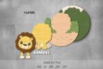 Animals Baby Name Sign SVG Bundle. Laser cut file for Glowforge. Donkey, dog, lion, giraffe, hippopotamus - Image 7