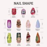 Freestyle 3D Almond Press On Nails, Metallic Chrome Goth Nails Art, Gothic Emo Style Press Ons for Birthday Event Holiday - Image 6
