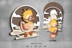 Baby Animals SVG Bundle. Laser cut file for Glowforge. Duckling, unicorn, deer, nursery decor - Image 2