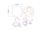 Baby Animals SVG Bundle. Laser cut file for Glowforge. Duckling, unicorn, deer, nursery decor - Image 8