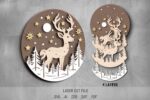 Baby Animals SVG Bundle. Laser cut file for Glowforge. Duckling, unicorn, deer, nursery decor - Image 6