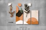 Modular Painting SVG Bundle. Laser cut file for Glowforge. Plants, leaves, geometric, layered frames - Image 3