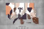 Modular Painting SVG Bundle. Laser cut file for Glowforge. Plants, leaves, floral layered frames - Image 2