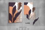 Modular Painting SVG Bundle. Laser cut file for Glowforge. Plants, leaves, floral layered frames - Image 4