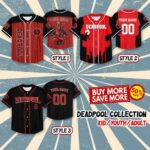 Custom Name Custom Deadpool Collection Baseball Jersey, Deadpool Superhero Matching Jersey, Kids Youth Adult Baseball Jersey, Birt GVZWLZ - Image 2