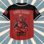 Custom Name Custom Deadpool Collection Baseball Jersey, Deadpool Superhero Matching Jersey, Kids Youth Adult Baseball Jersey, Birt G8UT4P - Image 4