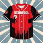 Custom Name Custom Deadpool Collection Baseball Jersey, Deadpool Superhero Matching Jersey, Kids Youth Adult Baseball Jersey, Birt G8UT4P - Image 5
