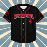 Custom Name Custom Deadpool Collection Baseball Jersey, Deadpool Superhero Matching Jersey, Kids Youth Adult Baseball Jersey, Birt PFOGRI - Image 7