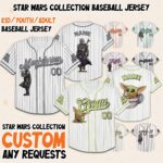 Personalized Style Custom DN Star Wars Characters Collection Simple Baseball, Custom Kid Youth Adult DN Baseball Jersey, DN Trip M UY1VYU