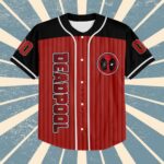 Custom Name Custom Deadpool Collection Baseball Jersey, Deadpool Superhero Matching Jersey, Kids Youth Adult Baseball Jersey, Birt TM6INU - Image 3