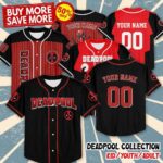 Custom Name Custom Deadpool Collection Baseball Jersey, Deadpool Superhero Matching Jersey, Kids Youth Adult Baseball Jersey, Birt 4B6H7W