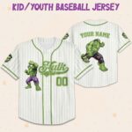 Personalized Style Custom Marvel Hulk Collection Baseball Jersey, Hulk Superhero Kids Jersey, Personalized Hulk Baseball Jersey, S ABXAV7 - Image 4