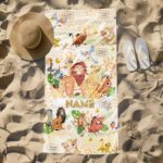 Personalized Custom Name Lion King Characters Beach Towel, DN Bath Towel, Pool Towel, Gift For Kid, Kids Beach Towel, Summer Vacat F7GF6Z - Image 2