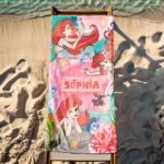 Personalized Style Custom DN Princess Ariel Summer Beach Towel, Custom Name Princess Little Mermaid Towel, Birthday Girl Summer Va CK6CRE