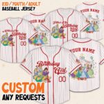 Customized Personalized DN Princesses Birthday Baseball Jersey, Custom DN Princesses Squad Birthday Present Gift, DN Land Family T 2109S5