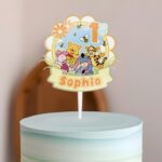 Custom Design Custom Winnie The Pooh DN Birthday Cake Topper, Birthday Party for Kids, Pooh and friends Cake Decoration, Pooh bear J3VPZN - Image 2