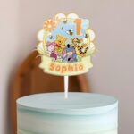 Custom Design Custom Winnie The Pooh DN Birthday Cake Topper, Birthday Party for Kids, Pooh and friends Cake Decoration, Pooh bear 91T9HW - Image 2