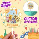 Custom Design Custom Winnie The Pooh DN Birthday Cake Topper, Birthday Party for Kids, Pooh and friends Cake Decoration, Pooh bear L7U9EO