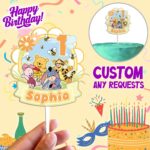 Custom Design Custom Winnie The Pooh DN Birthday Cake Topper, Birthday Party for Kids, Pooh and friends Cake Decoration, Pooh bear I51ZIX