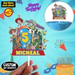 Customized Custom DN Toy Story 2D Flat Acrylic Cake Topper, Woody Buzz Lightyear Birthday Cake Topper, Acrylic CakeTopper, DN Them QMNC55