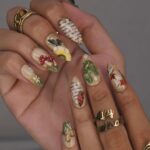Autumn Press On Nails with Mushrooms, Leaves & Acorns | Fake Nails in Medium Almond | Handmade Nail Art for Fall Looks, Parties Or Gifts - Image 4