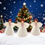 Angel Fairy Needle Felting Kits 6 inch Decor for Christmas Baby Mobile, Baby Crib, Nursery Decoration Gift for Mom Grandma, Wedding Present