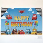 Personalized Gift Custom DN Cars Cute Birthday Banner, Cars Birthday Backdrop Decoration, Cars Birthday Party, Cars Party Decorati 7VW1PV - Image 3