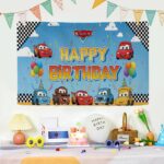 Personalized Gift Custom DN Cars Cute Birthday Banner, Cars Birthday Backdrop Decoration, Cars Birthday Party, Cars Party Decorati AEBREJ - Image 2