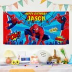 Custom Name Custom Spiderman Birthday Backdrop Banner, Spiderman Birthday Party, Spiderman Party, Spiderman Birthday Decoration, S NQ7GOM