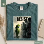 Resist Portland Frog Protest Comfort Colors® Shirt, I Stand With Frog Anti Establishment Tee Anti ICE Shirt Anti Trump Activist Resistance - Image 5