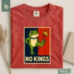 No Kings Shirt Men Women Portland Frog Protest Comfort Colors Shirt, Portland Frog Activist Shirt, No Kings Day Liberal Peaceful Protest Tee - Image 6