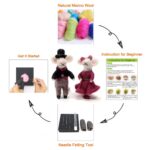 Mice Needle Felting Kit for Beginners, DIY Craft (4.7 inch) - Image 6