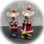 2 Christmas Rats Felting Kits for Beginners DIY Craft Kit Include Everything to Make - Image 2