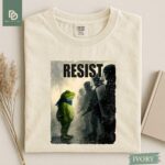 Resist Portland Frog Protest Comfort Colors® Shirt, I Stand With Frog Anti Establishment Tee Anti ICE Shirt Anti Trump Activist Resistance - Image 3