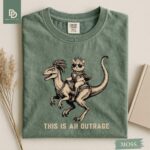 Comfort Colors® Princess Donut and Mongo Shirt, Dungeon Crawler Carl Tee Fantasy Book Reader Geeky Cat Lover Tshirt Donu Mongo Bookish Merch - Image 3