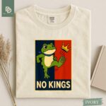 No Kings Shirt Men Women Portland Frog Protest Comfort Colors Shirt, Portland Frog Activist Shirt, No Kings Day Liberal Peaceful Protest Tee - Image 5
