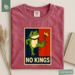 No Kings Shirt Men Women Portland Frog Protest Comfort Colors Shirt, Portland Frog Activist Shirt, No Kings Day Liberal Peaceful Protest Tee - Image 9