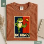 No Kings Shirt Men Women Portland Frog Protest Comfort Colors Shirt, Portland Frog Activist Shirt, No Kings Day Liberal Peaceful Protest Tee - Image 4