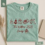 Comfort Colors® Family Christmas Shirt, Custom Christmas Family Name 2025 Shirt, Personalized Holiday Shirt Xmas Gift, Xmas Family Pajamas - Image 9
