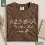 Comfort Colors® Family Christmas Shirt, Custom Christmas Family Name 2025 Shirt, Personalized Holiday Shirt Xmas Gift, Xmas Family Pajamas - Image 3
