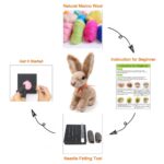 Hare Needle Felting Kit for Beginners: 5" DIY Craft with Merino Wool - Image 6