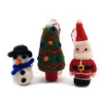 Christmas Needle Felting Kit for Beginners: DIY Craft, 3 Pack - Image 2