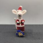 2 Christmas Rats Felting Kits for Beginners DIY Craft Kit Include Everything to Make - Image 3
