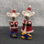 2 Christmas Rats Felting Kits for Beginners DIY Craft Kit Include Everything to Make