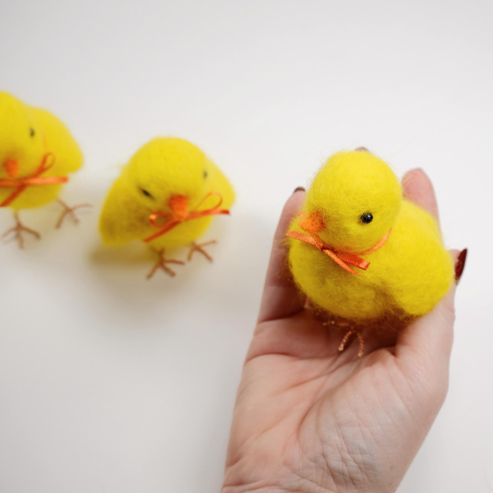 il_fullxfull.7363648805_n9xo.jpg 3 Mini Chick Felting Kits for Beginners DIY Craft Kit Include Everything to Make - Image 1