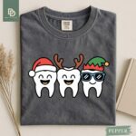 Comfort Colors® Christmas Dentist Shirt, Orthodontist Christmas Tee, Dental Assistant Xmas Gift Holiday Funny Xmas Dentist Dental Hygienist - Image 8