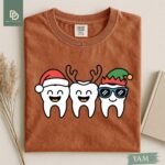 Comfort Colors® Christmas Dentist Shirt, Orthodontist Christmas Tee, Dental Assistant Xmas Gift Holiday Funny Xmas Dentist Dental Hygienist - Image 7
